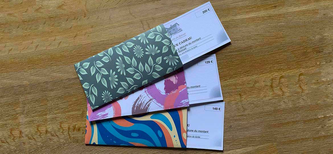 Pochettes cadeaux du Moulin du Boisset 