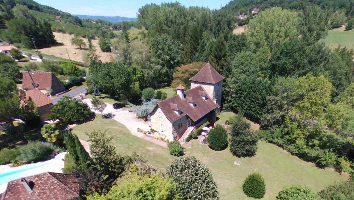 Vue aerienne du Moulin du Boisset